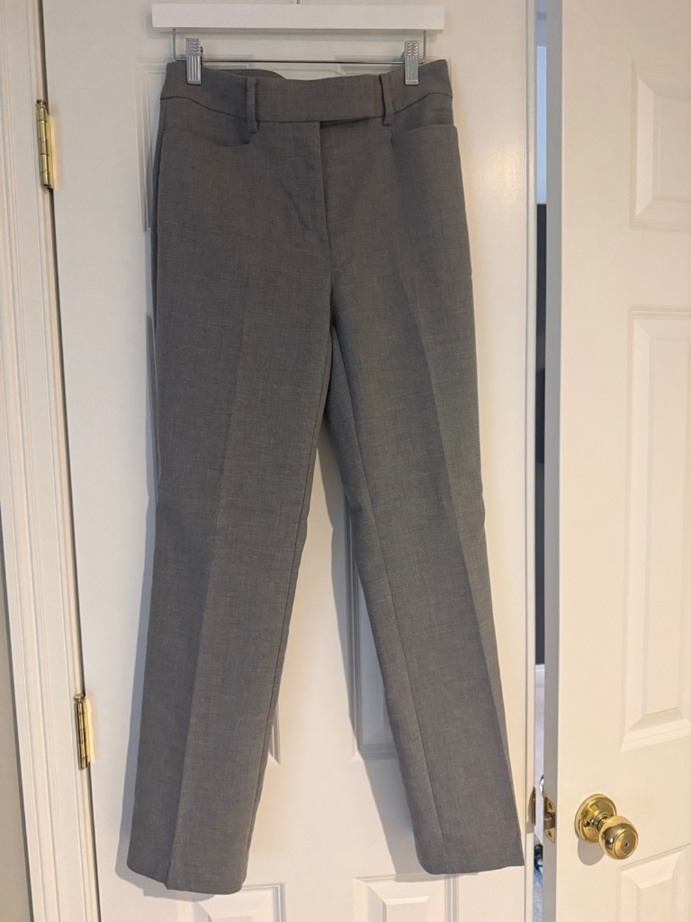 LOFT Women's Gray Straight-Leg Dress Trousers